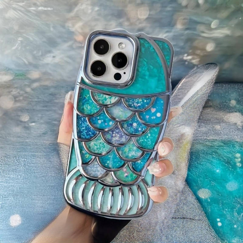 3D Mermaid Glitter Chubby Luxury Fat Fish Case