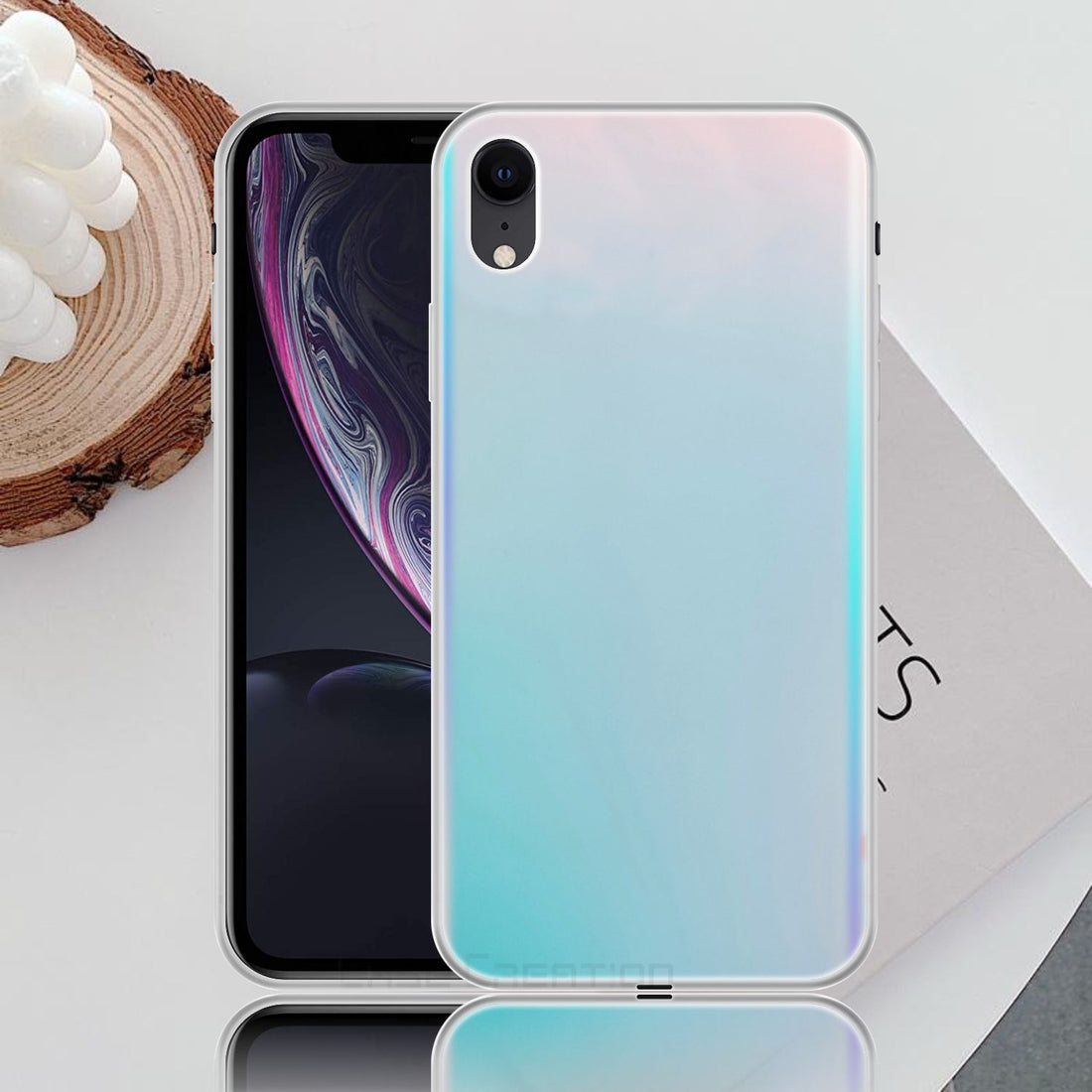 Holographic Clear Super Slim 3D Color Changing Fashion Cool Reflective Hard Back Cover