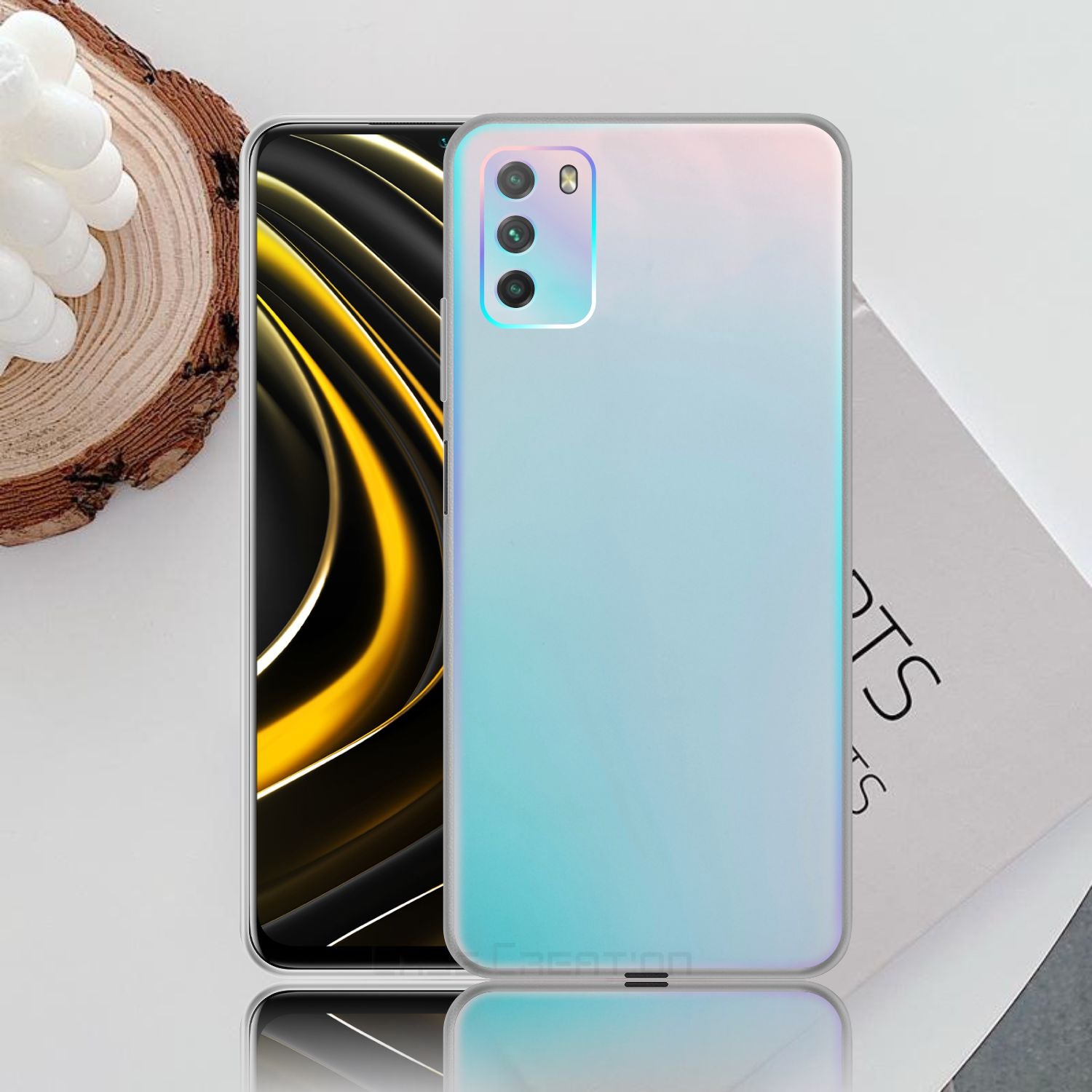 Holographic Clear Super Slim 3D Color Changing Fashion Cool Reflective Hard Back Cover