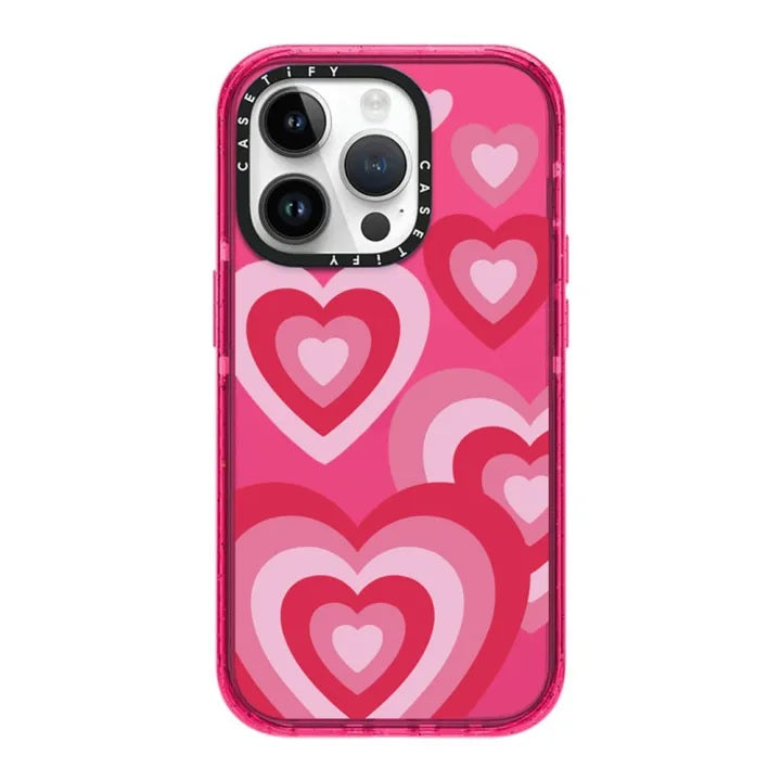 Heart Pink Love Impact Design Hearts Pattern Aesthetic Case