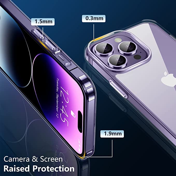 Hard Transparent Clear Strong TPU iPhone Case + Tough Polycarbonate Crystal HD Clear