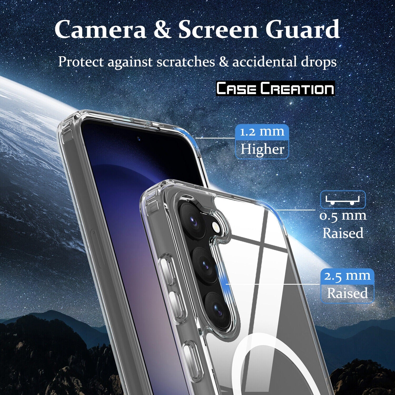 Magnetic MagSafe Samsung Transparent Clear TPU Case Supports Fast Wireless Charging