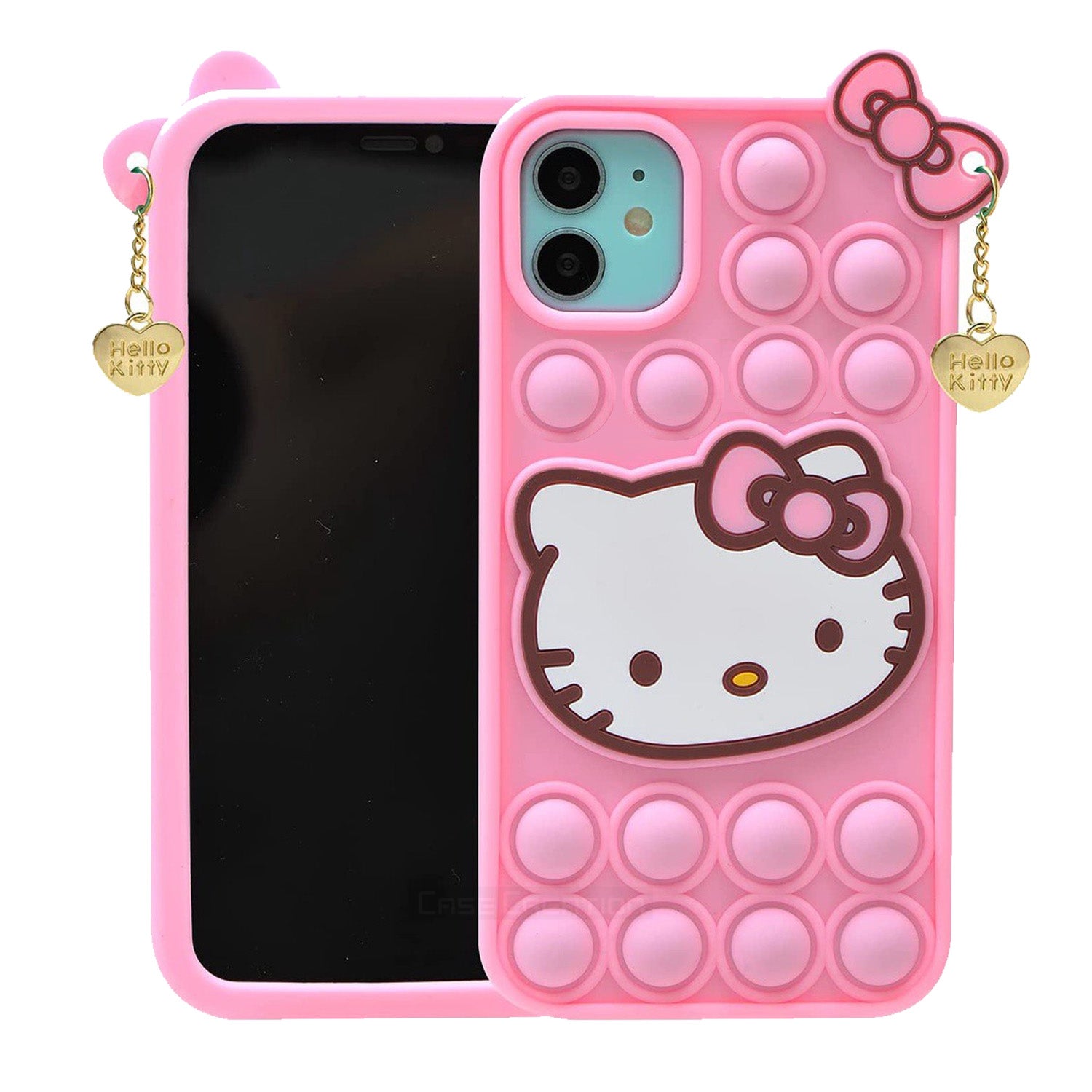 Push Pop Hello Kitty Cat Love Bubble Fidget Toys Game Stress Relief case