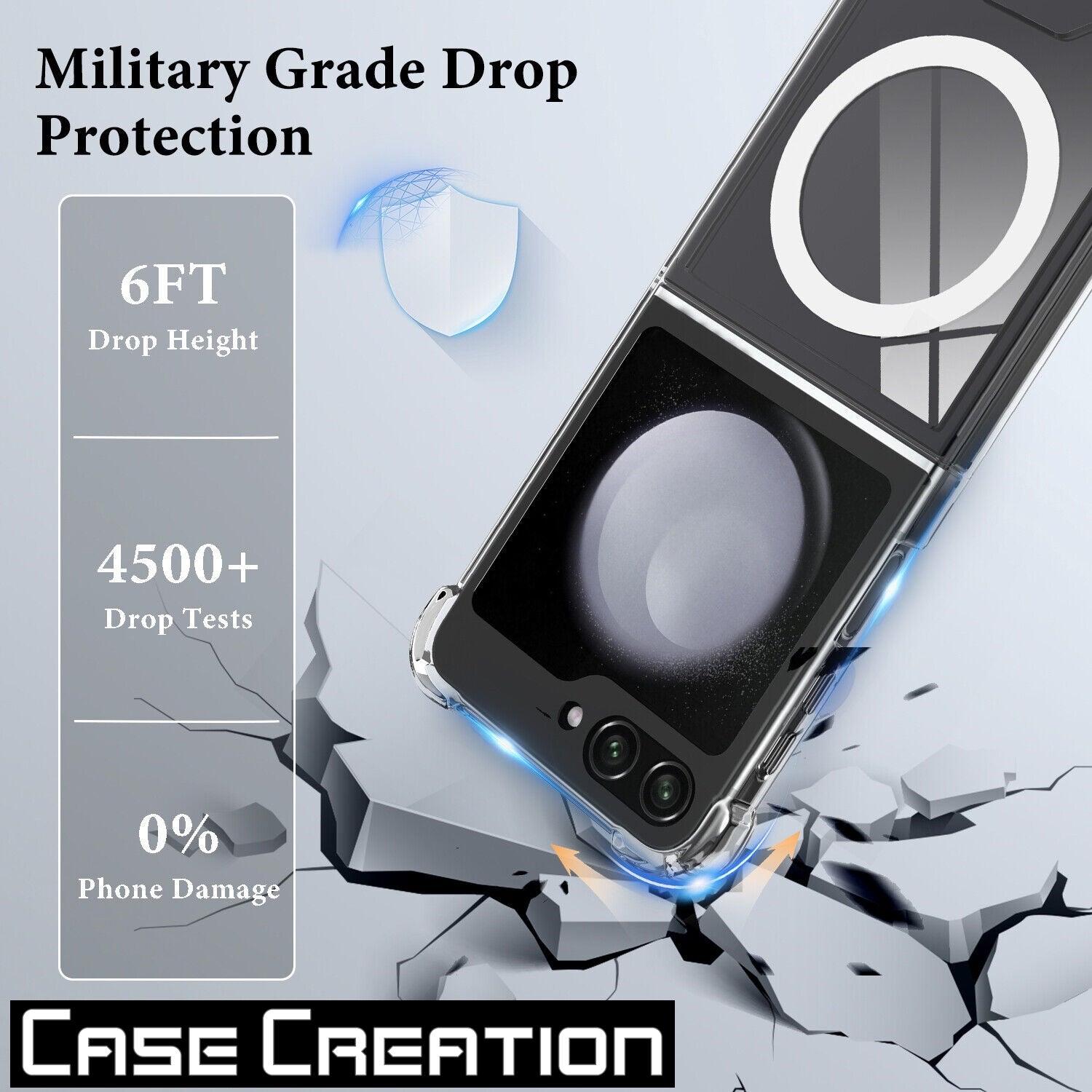 Magnetic MagSafe Samsung Transparent Clear TPU Case Supports Fast Wireless Charging