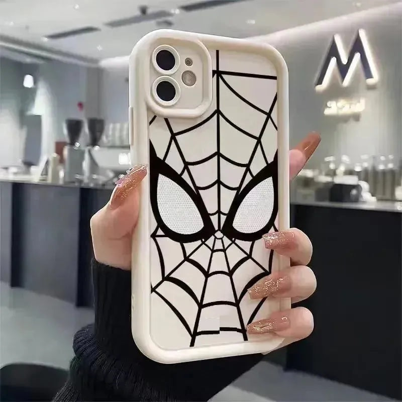 3D Spidey Face Mask Super Hero Movies Spider Man Cartoon Case | Love White Web