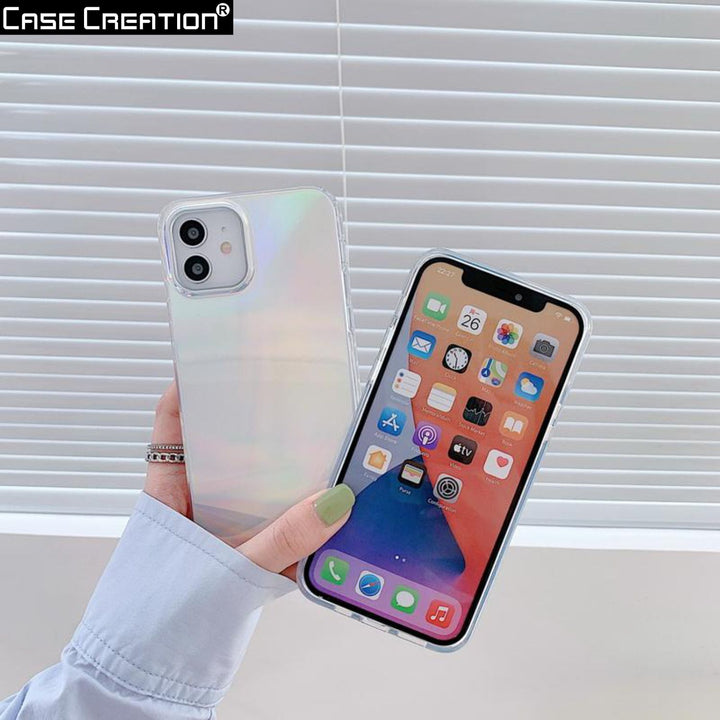 Holographic Clear Super Slim 3D Color Changing Fashion Cool Reflective Hard Back Cover