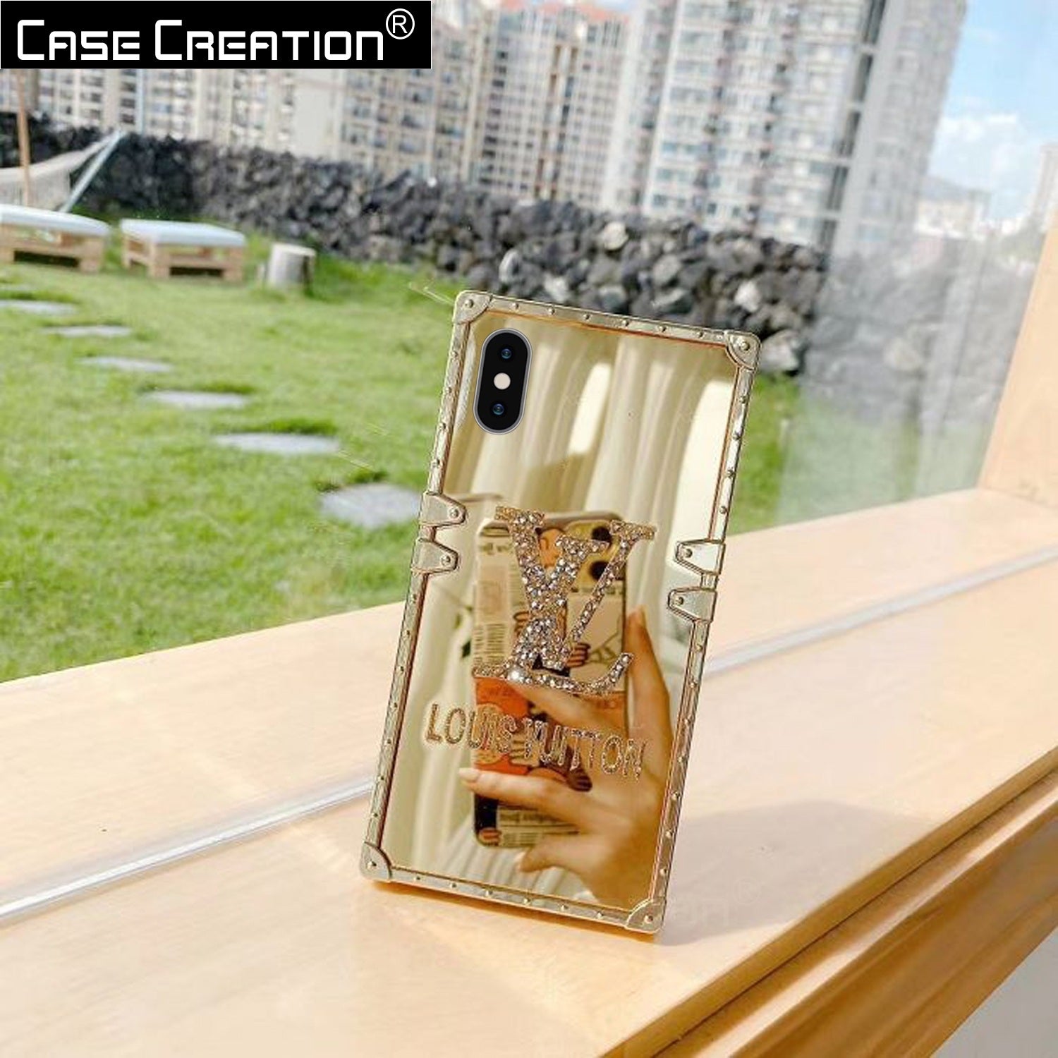 3D Diamond Mirror Square Shape Sparkle Glitter Phone Case