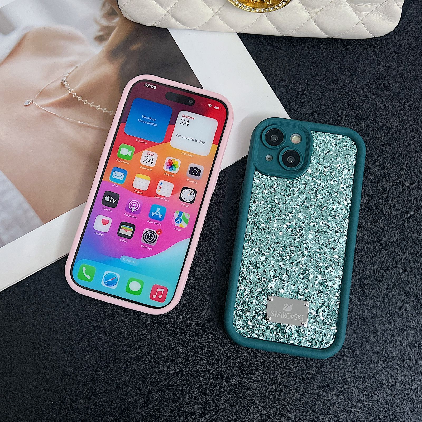 Diamond Glitter Sparkle Bling Crystalline Luxury Gem Stone Case