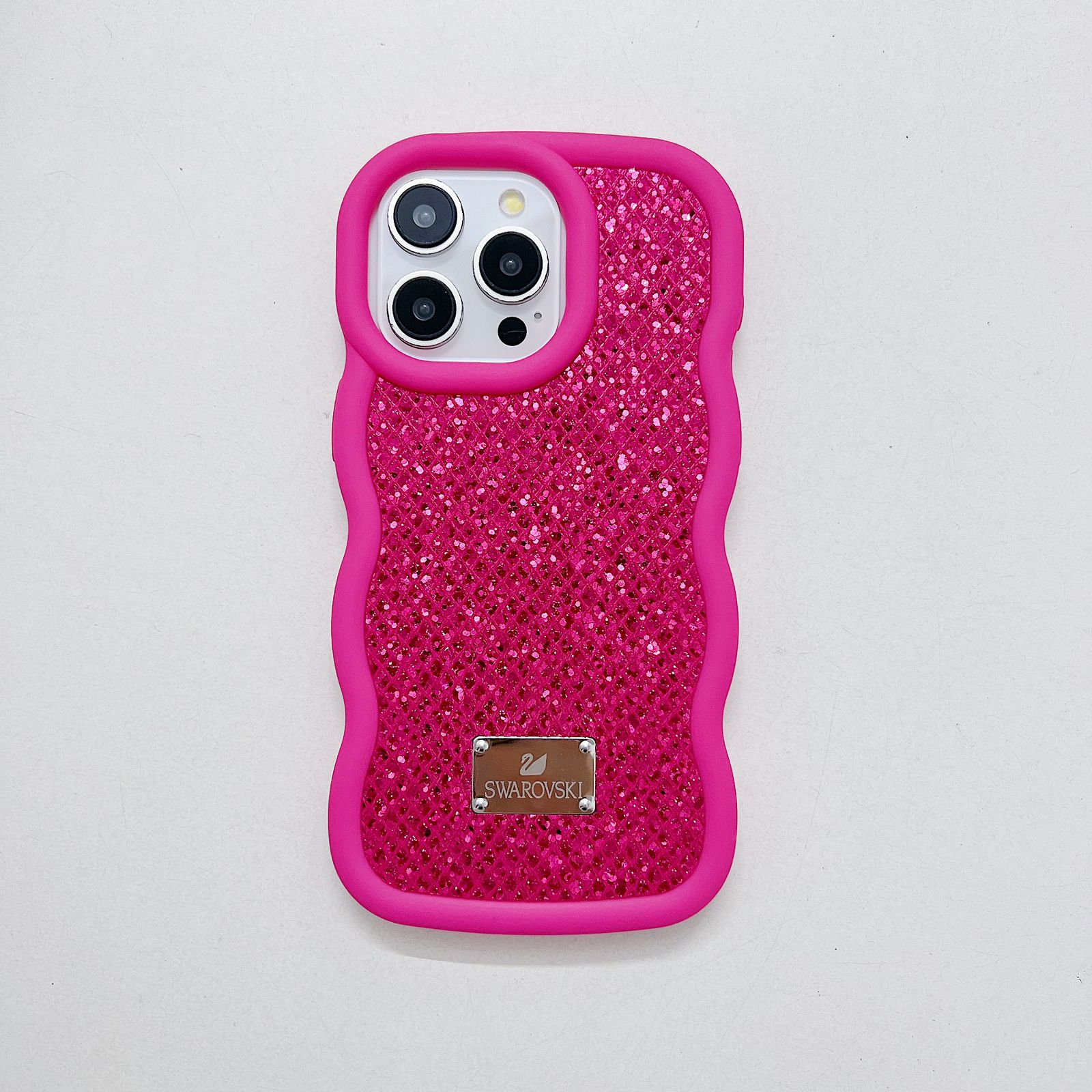 Bling Diamond Sparkle Curly Wave Glittery Star Case