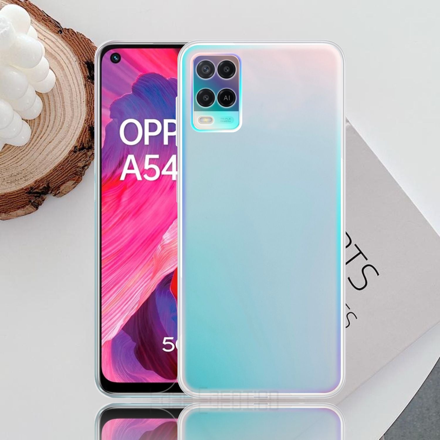 Holographic Clear Super Slim 3D Color Changing Fashion Cool Reflective Hard Back Cover