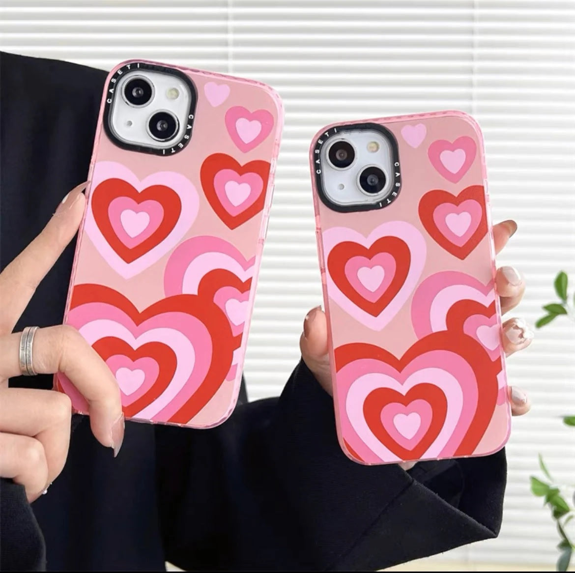 Heart Pink Love Impact Design Hearts Pattern Aesthetic Case