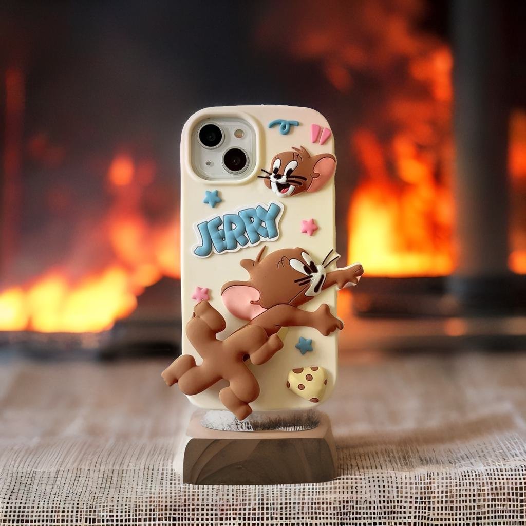 3D Cartoon Mouse Fidget Spinner Playing Game Running Case