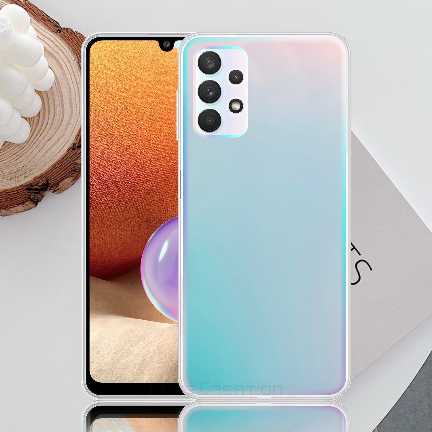 Holographic Clear Super Slim 3D Color Changing Fashion Cool Reflective Hard Back Cover