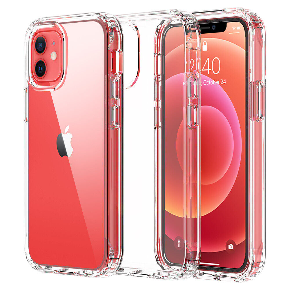 Hard Transparent Clear Strong TPU iPhone Case + Tough Polycarbonate Crystal HD Clear