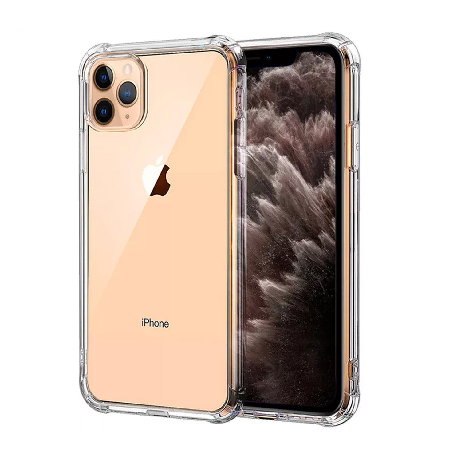 Hard Transparent Clear Strong TPU iPhone Case + Tough Polycarbonate Crystal HD Clear