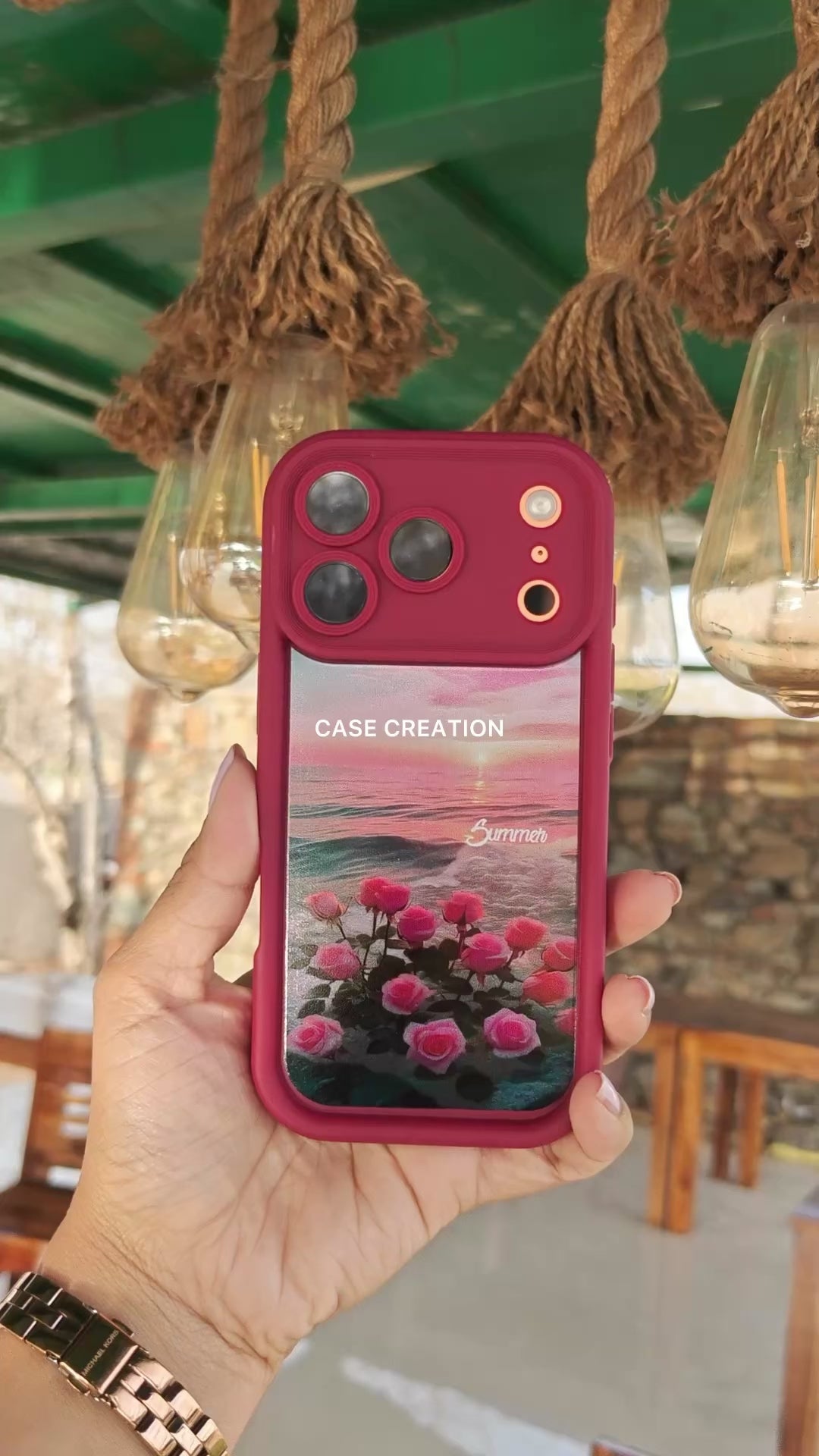 3D Hot Floral Seaside Rose Flower Summer Cute Design Silicone Aesthetic Print Case