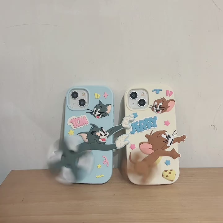 3D Cartoon Cat Fidget Spinner Playing Game Running Case