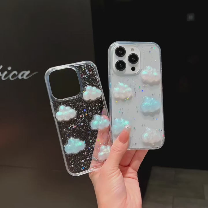 Luxury Translucent Dreamy Cloud Decor Resin Phone Case