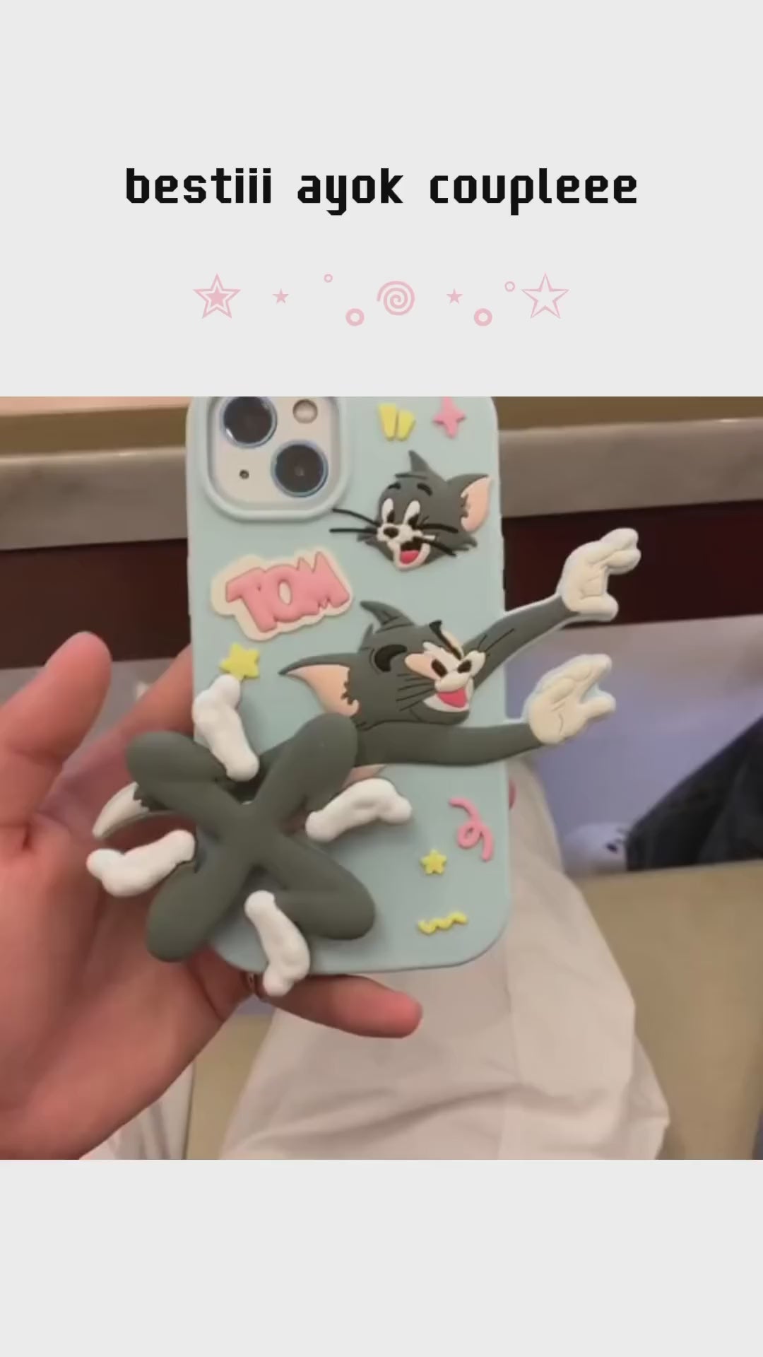 3D Cartoon Cat Fidget Spinner Playing Game Running Case