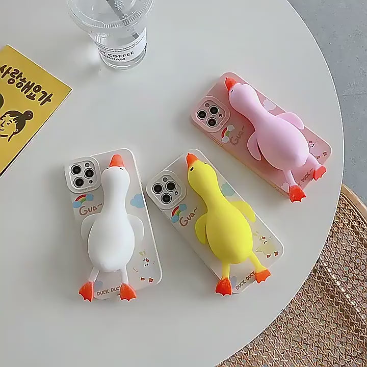 3D Cartoon Duck Squeezy Quack Stress Release Decor Case