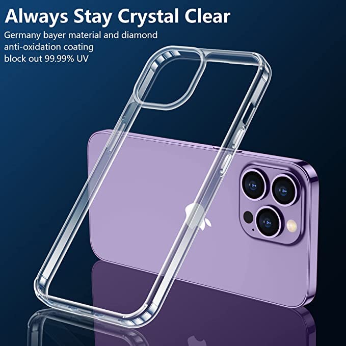 Hard Transparent Clear Strong TPU iPhone Case + Tough Polycarbonate Crystal HD Clear