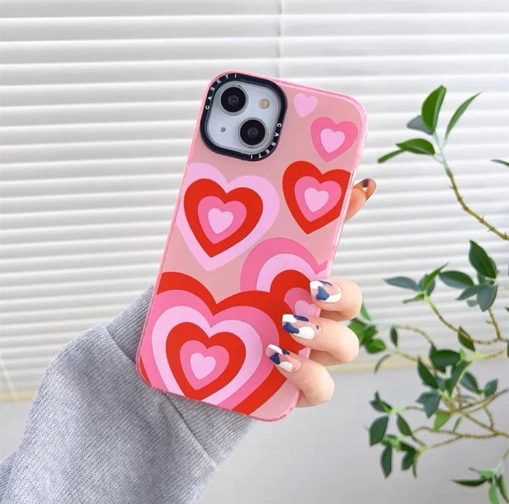 Heart Pink Love Impact Design Hearts Pattern Aesthetic Case