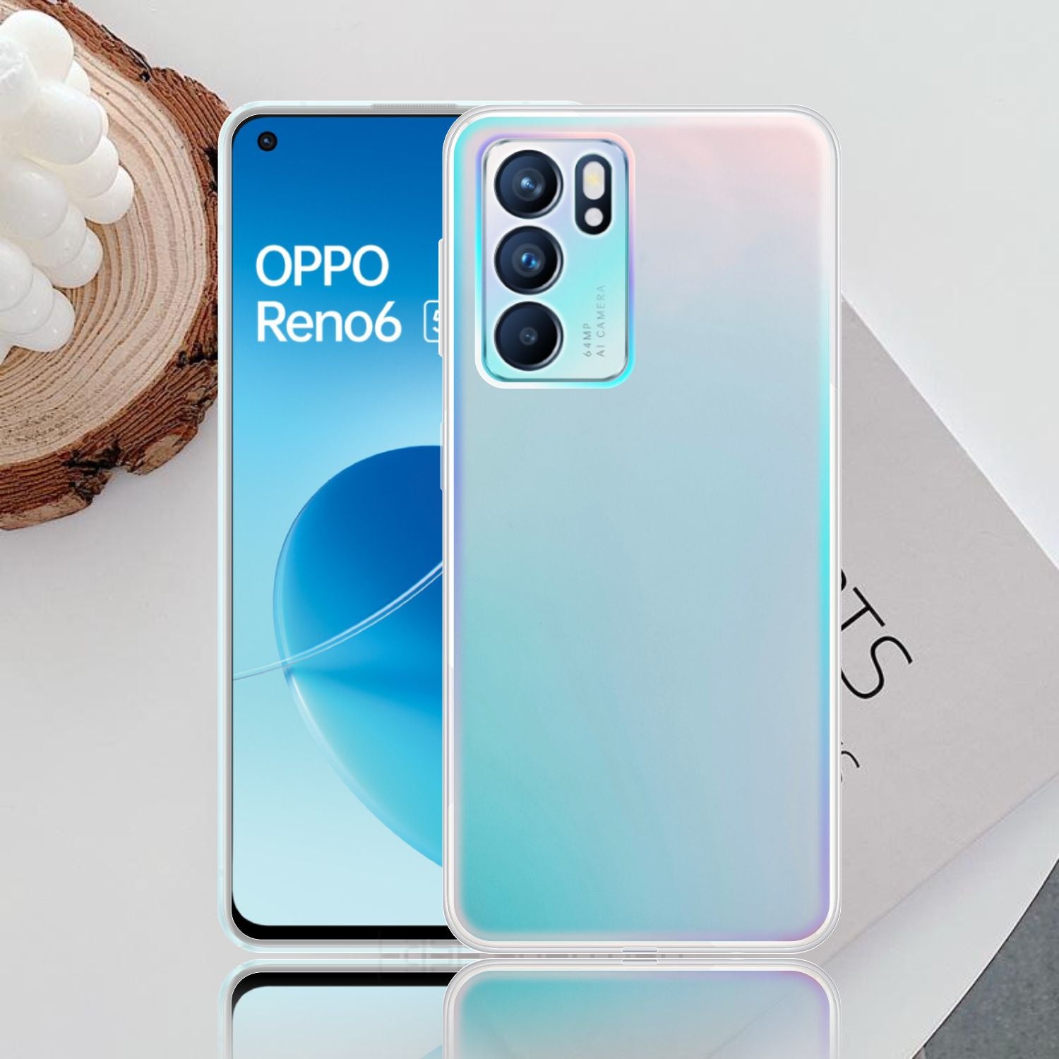 Holographic Clear Super Slim 3D Color Changing Fashion Cool Reflective Hard Back Cover