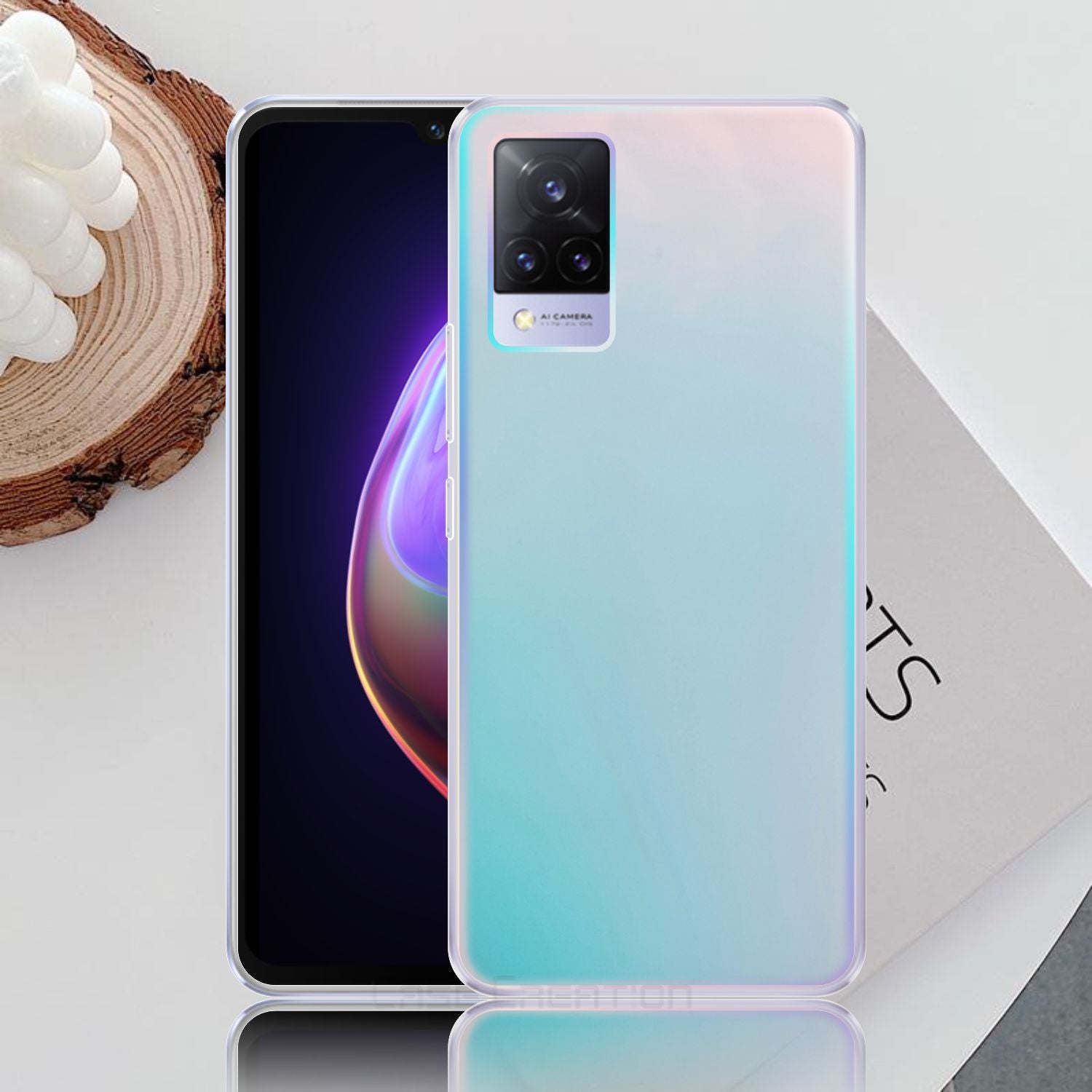 Holographic Clear Super Slim 3D Color Changing Fashion Cool Reflective Hard Back Cover