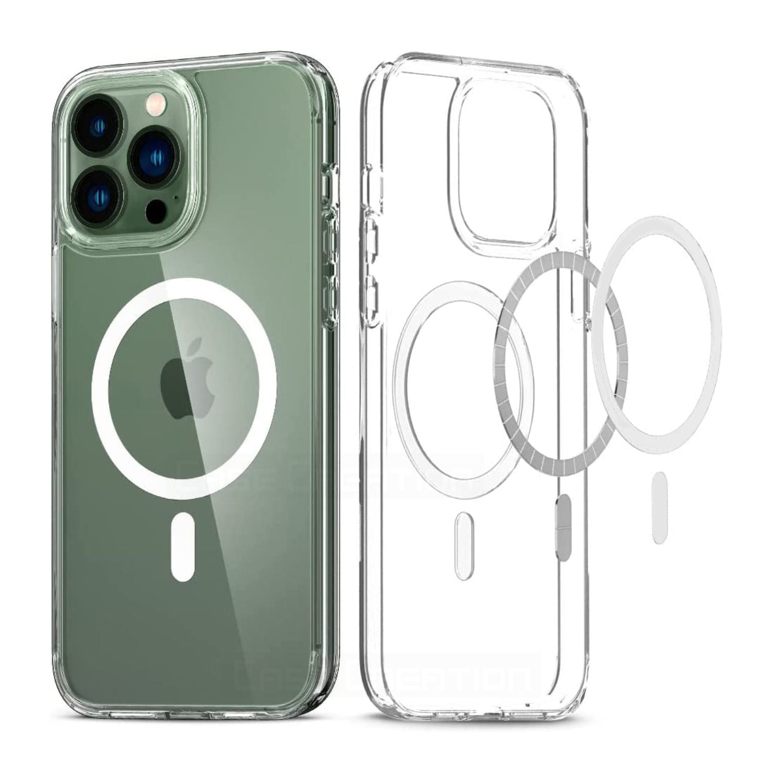 Magnetic MagSafe Transparent Clear TPU Case Supports Fast Wireless Charging