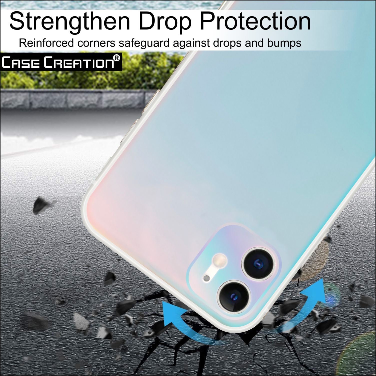 Holographic Clear Super Slim 3D Color Changing Fashion Cool Reflective Hard Back Cover